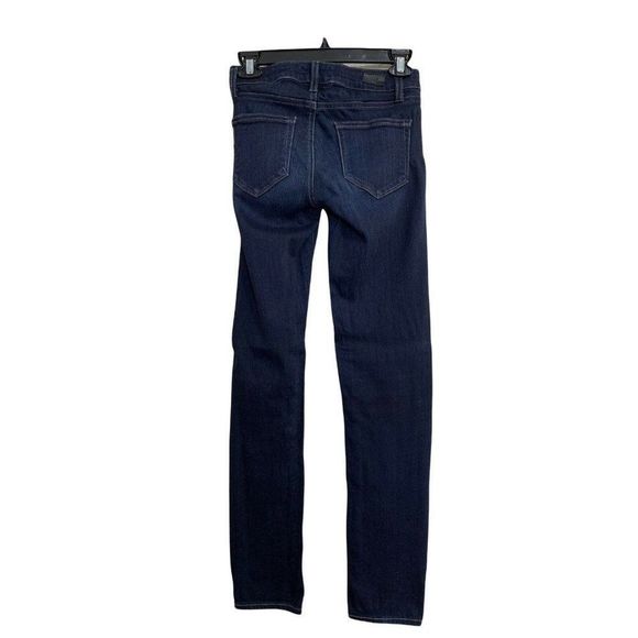 Sz 24 Womens Paige Stretch Skinny Skyline Jeans Mona Dark Wash GUC 5809 - Picture 4 of 9